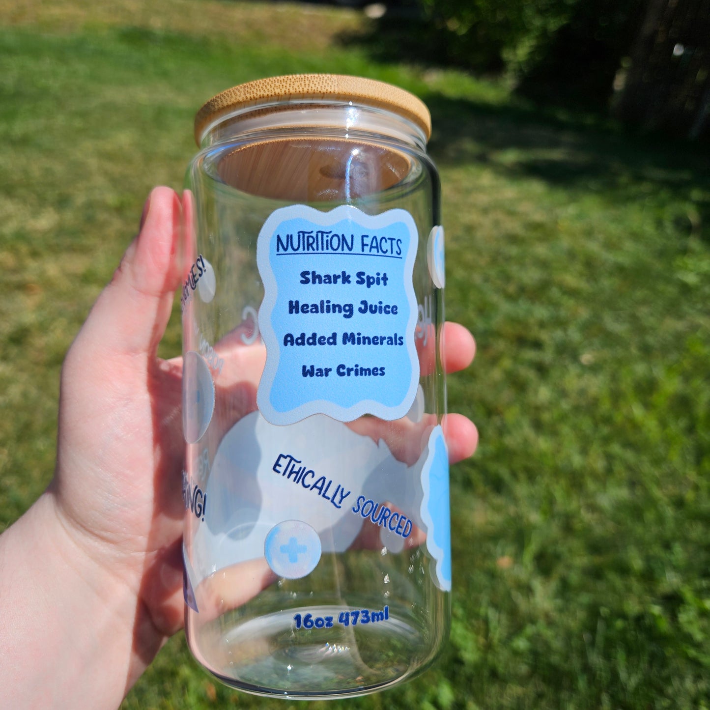 Jeffy's Healing Tonic Glass Can