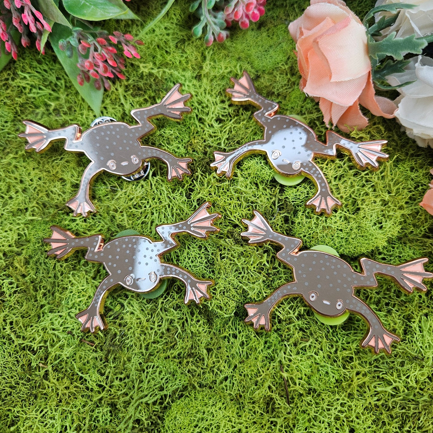 African Dwarf Frog Enamel Pin