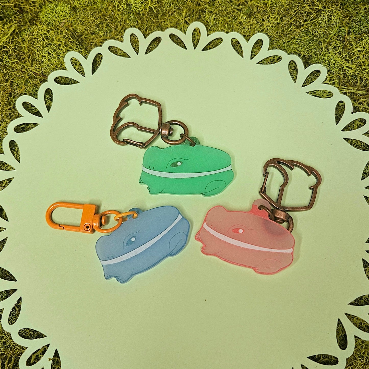 Mini Macaron Frogs special acyrlic keychains