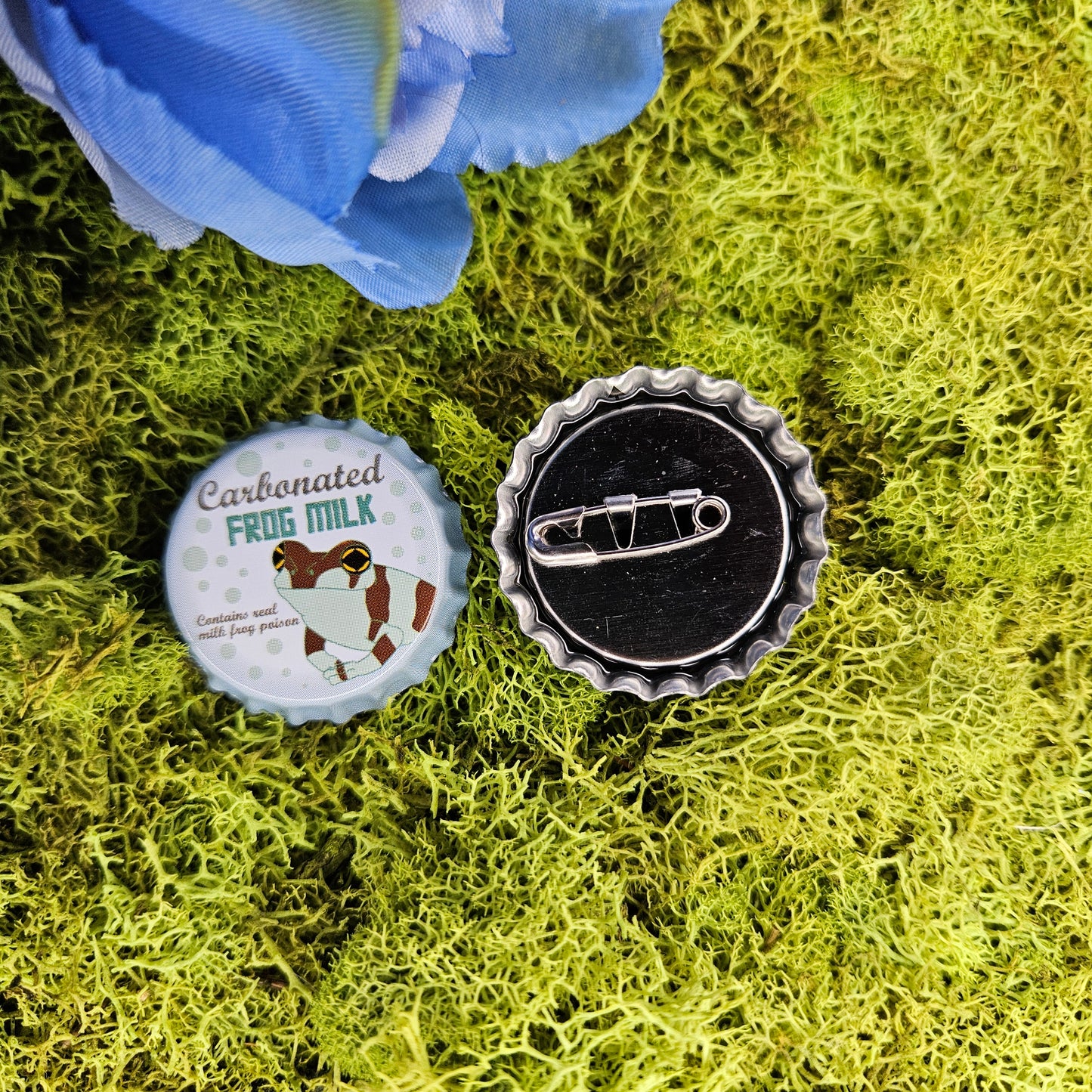 Froggie Drink Bottle Cap Buttons