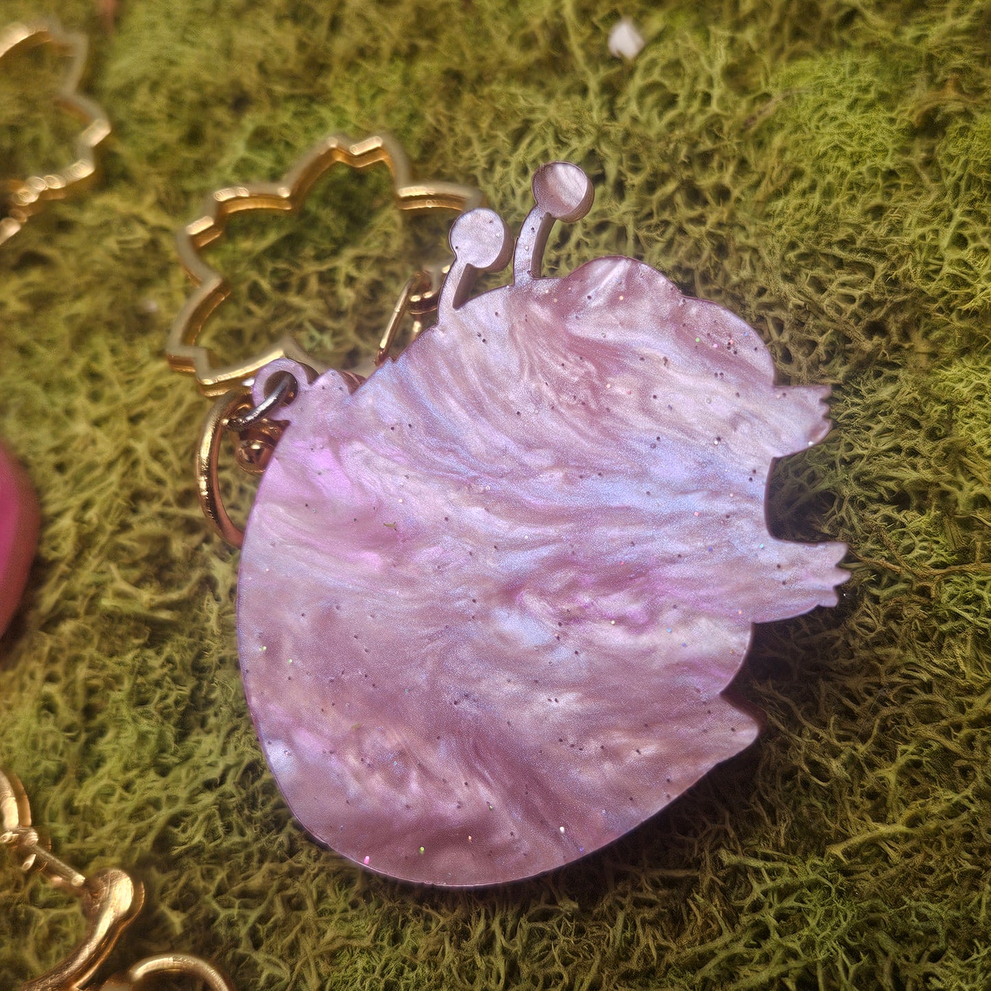 Sakura Faerie Frog Acrylic keychain