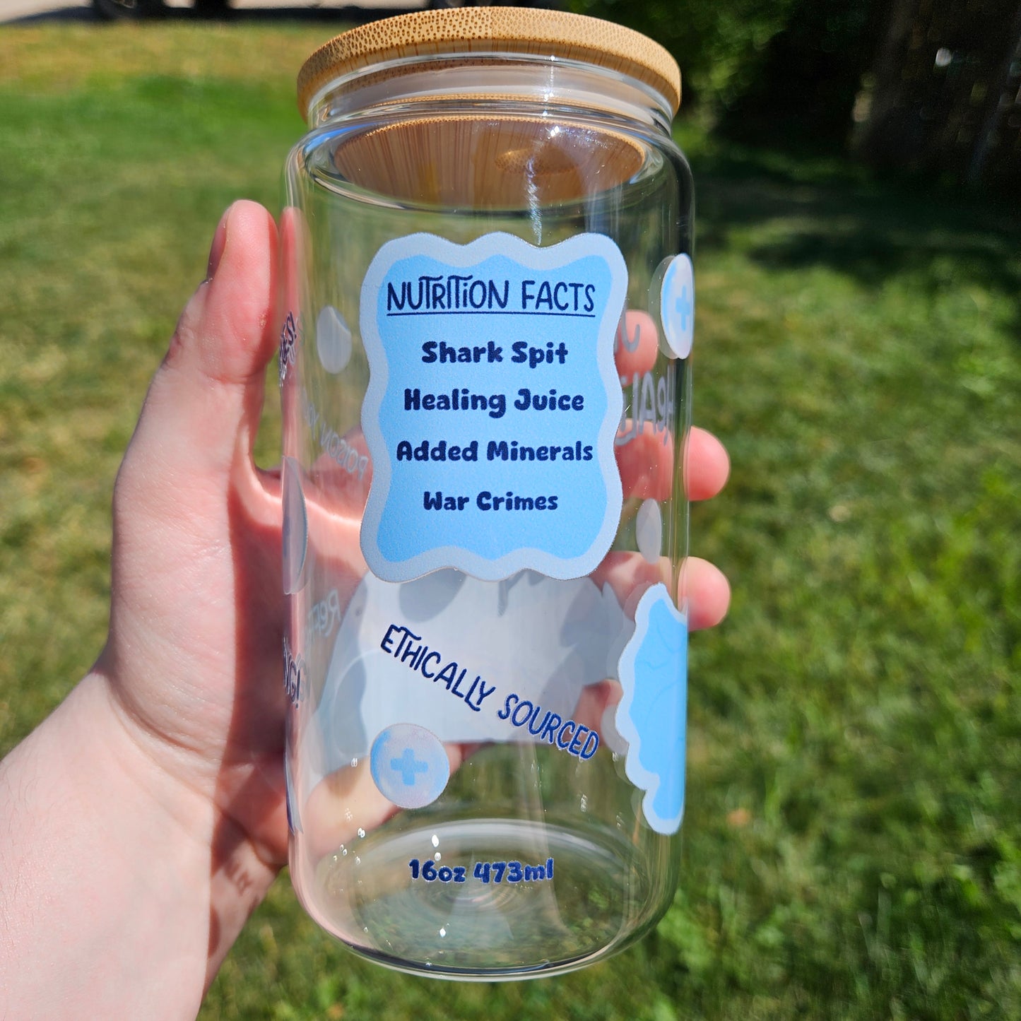 Jeffy's Healing Tonic Glass Can