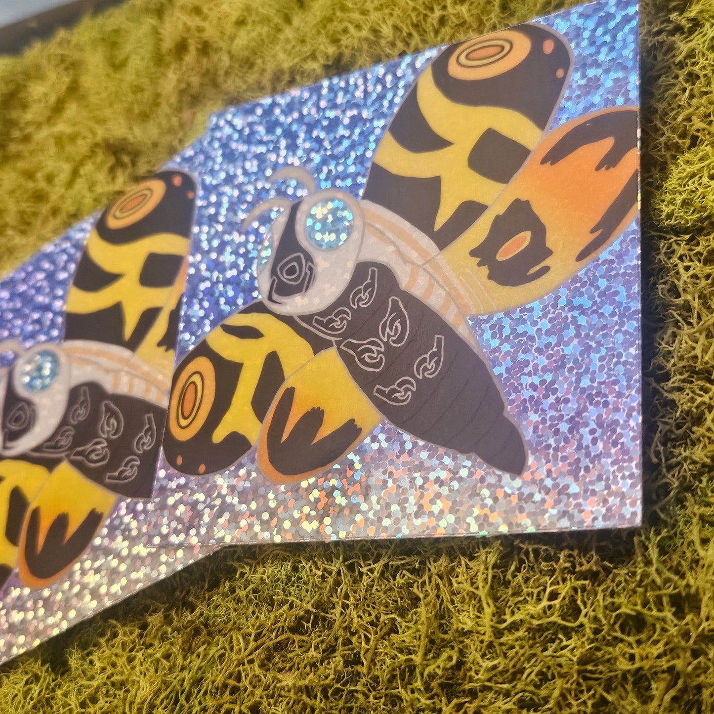 Moth Queen Vinyl Glitter Sticker