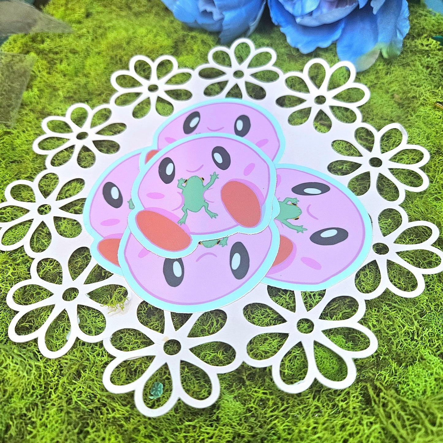 Kirb and Frog Vinyl Sticker