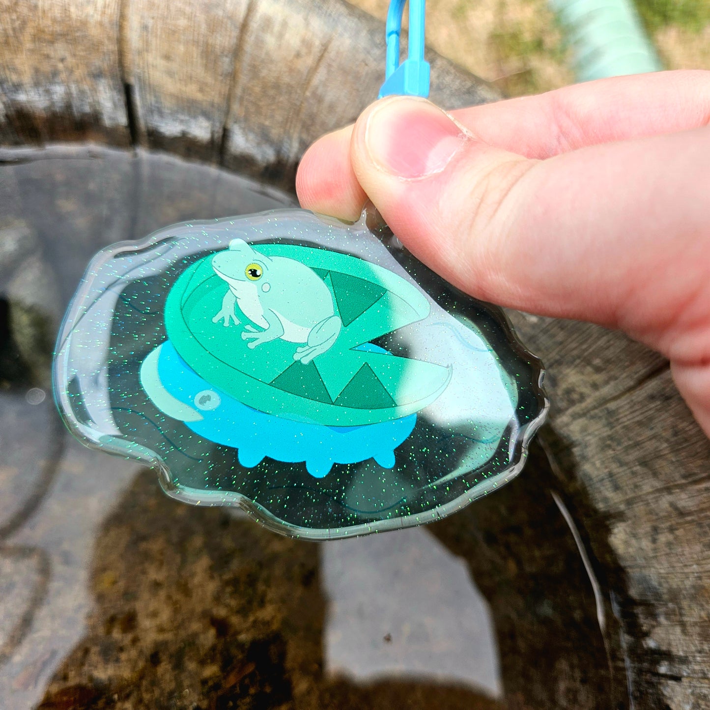 Lilypad Monster and Frog Acrylic Keychain