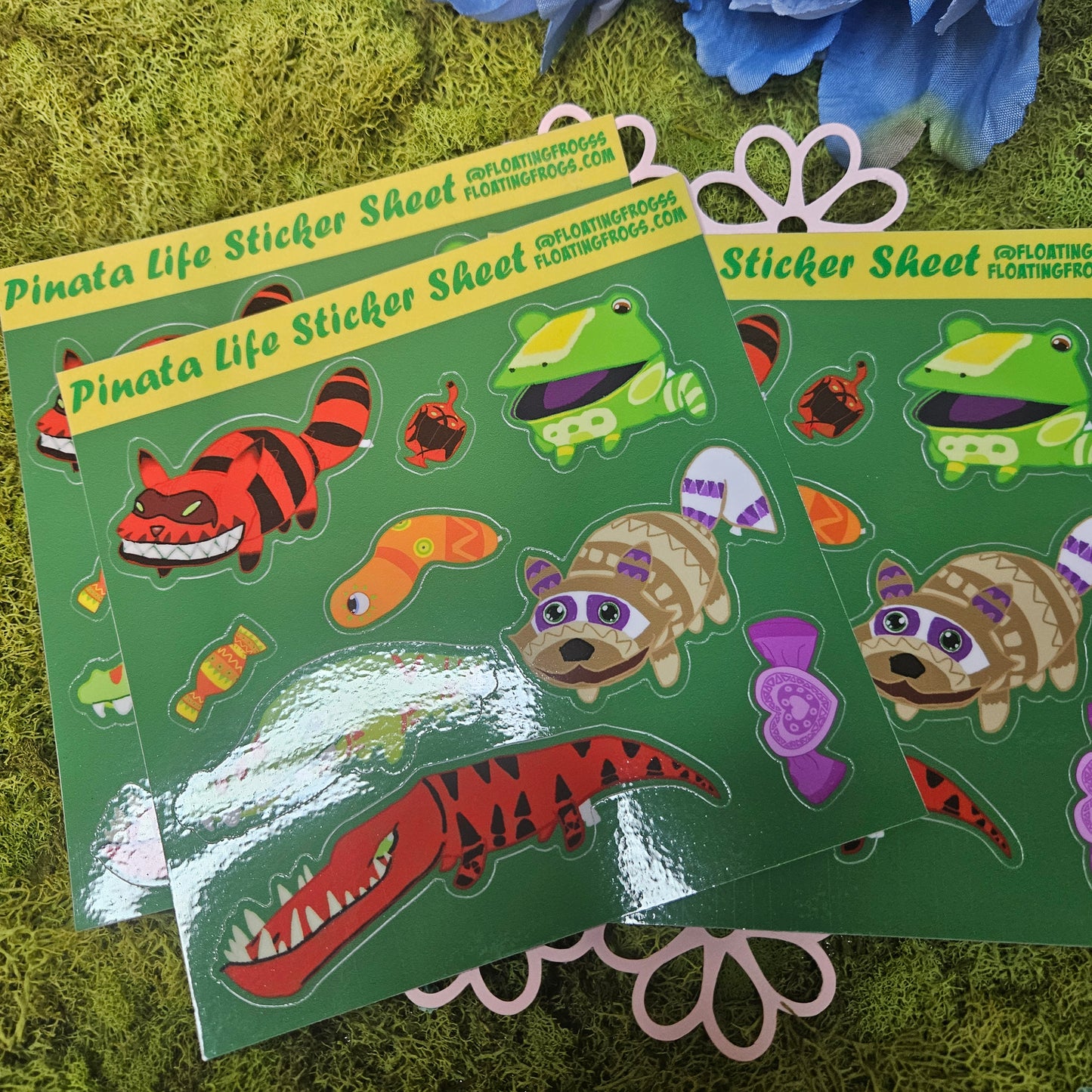 Party Pinatas Vinyl Sticker Sheet
