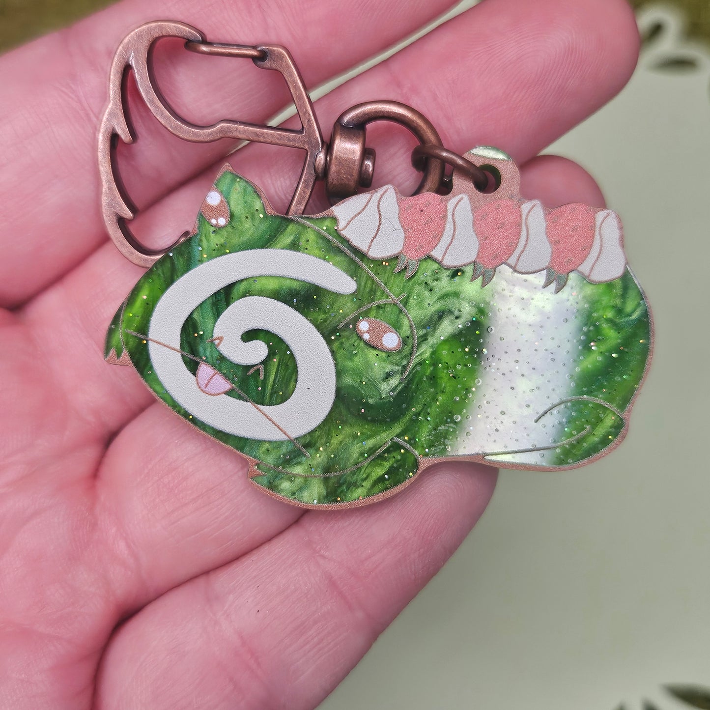 Matcha Cake roll frog special acyrlic keychain