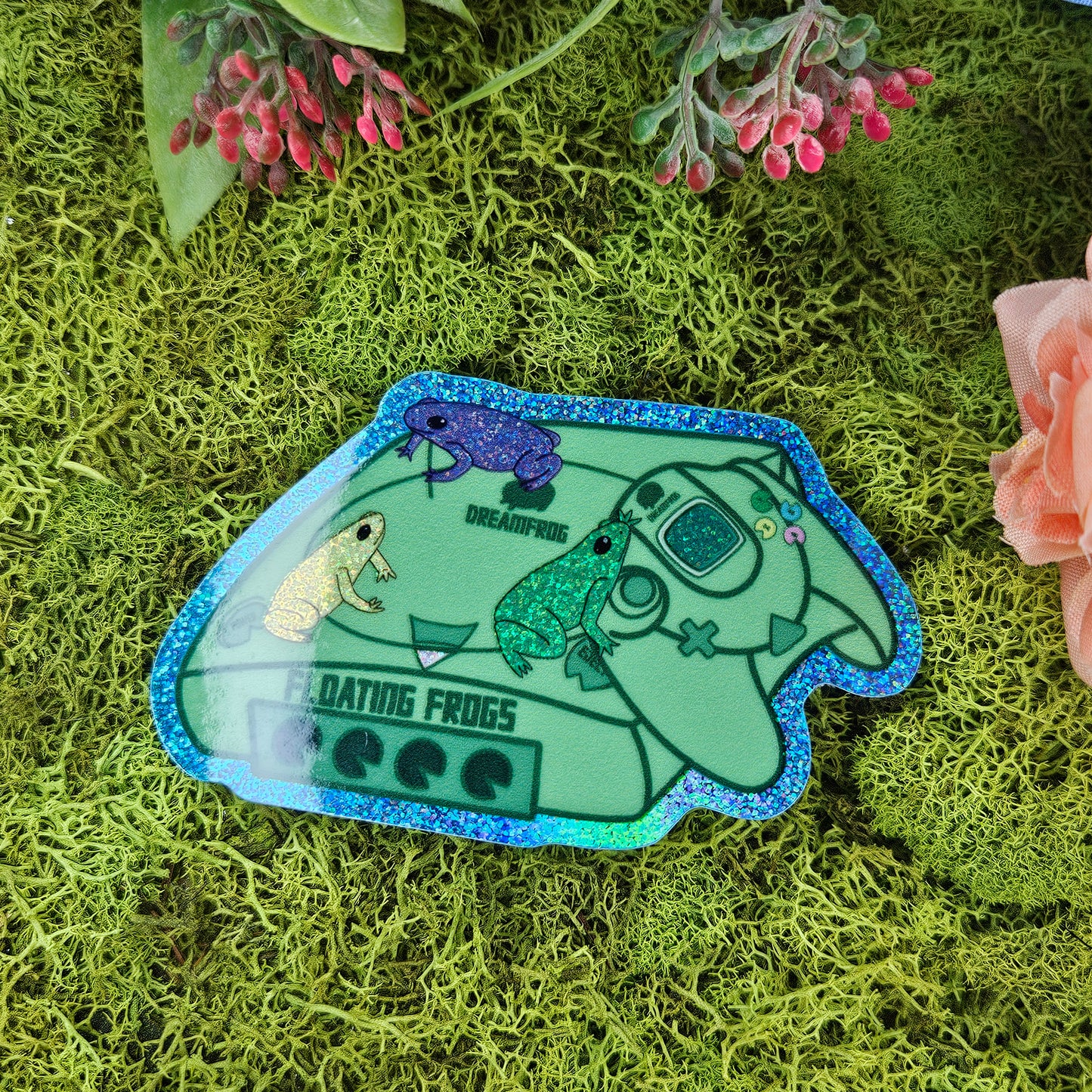 "Dreamfrog" Huge Glitter Sticker