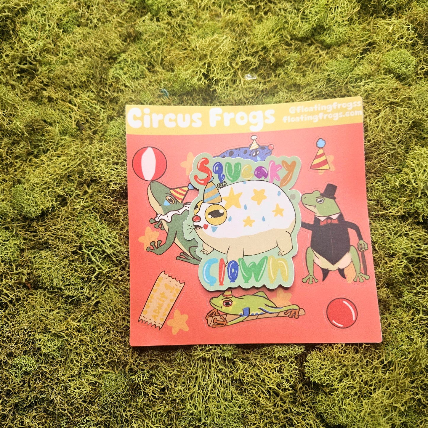Circus Frogs Vinyl Sticker Sheet - Frog Con Exclusive