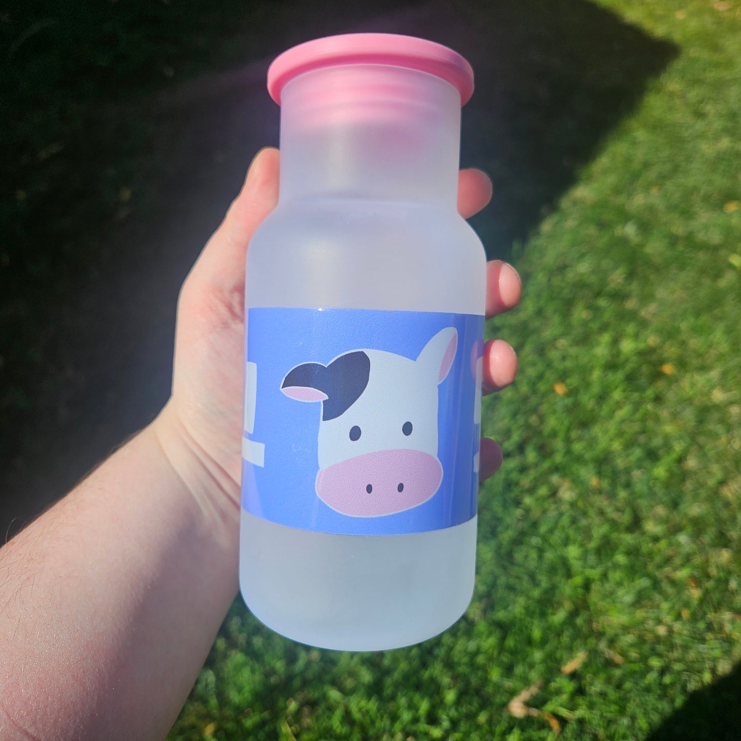 Gaming Cows Milk Glass's