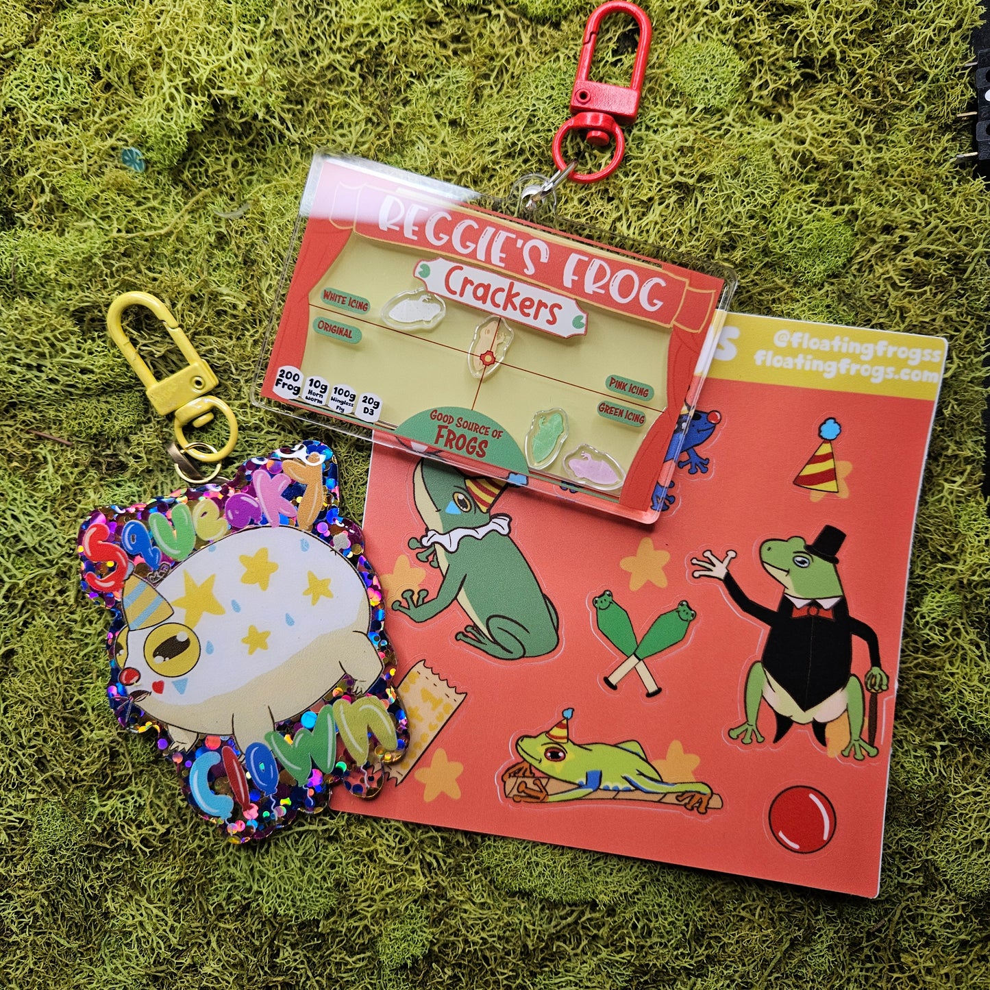 Preorder Circus Frog Cookies Shaker Keychain