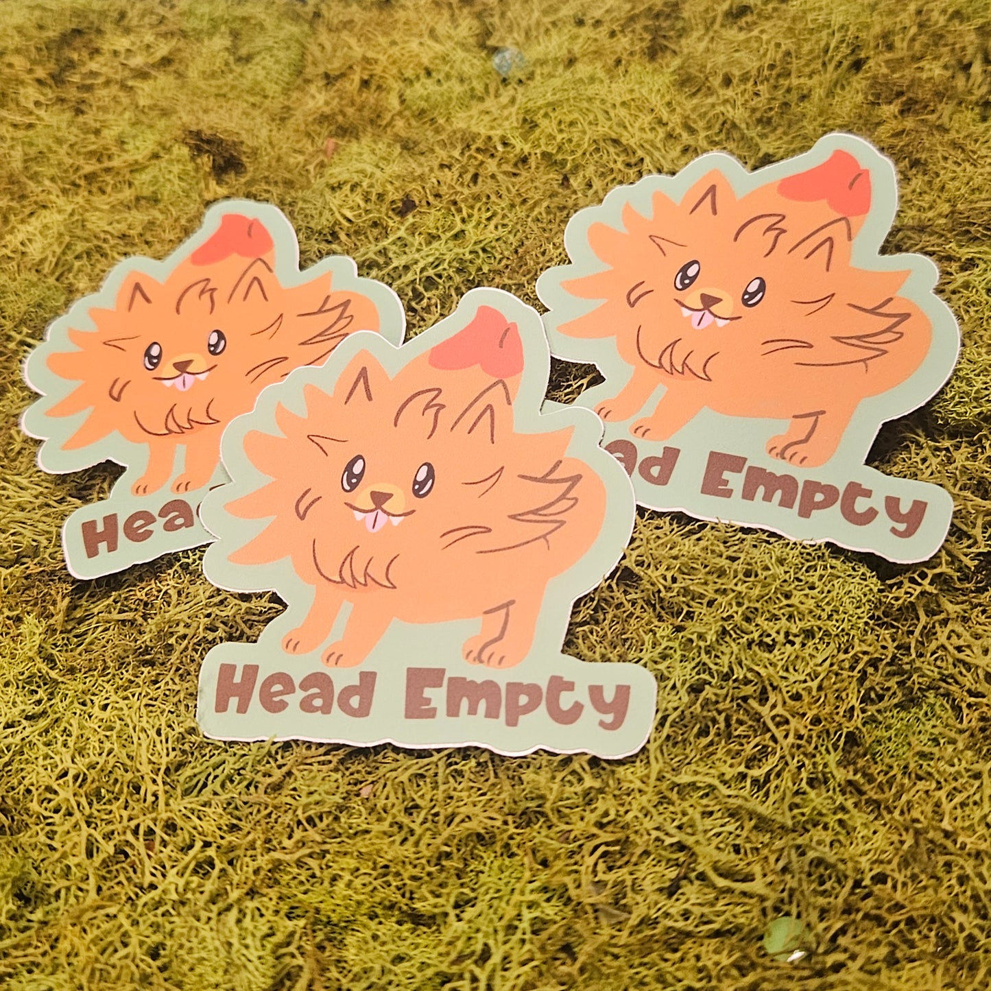 Head Empty PomPom Vinyl Sticker