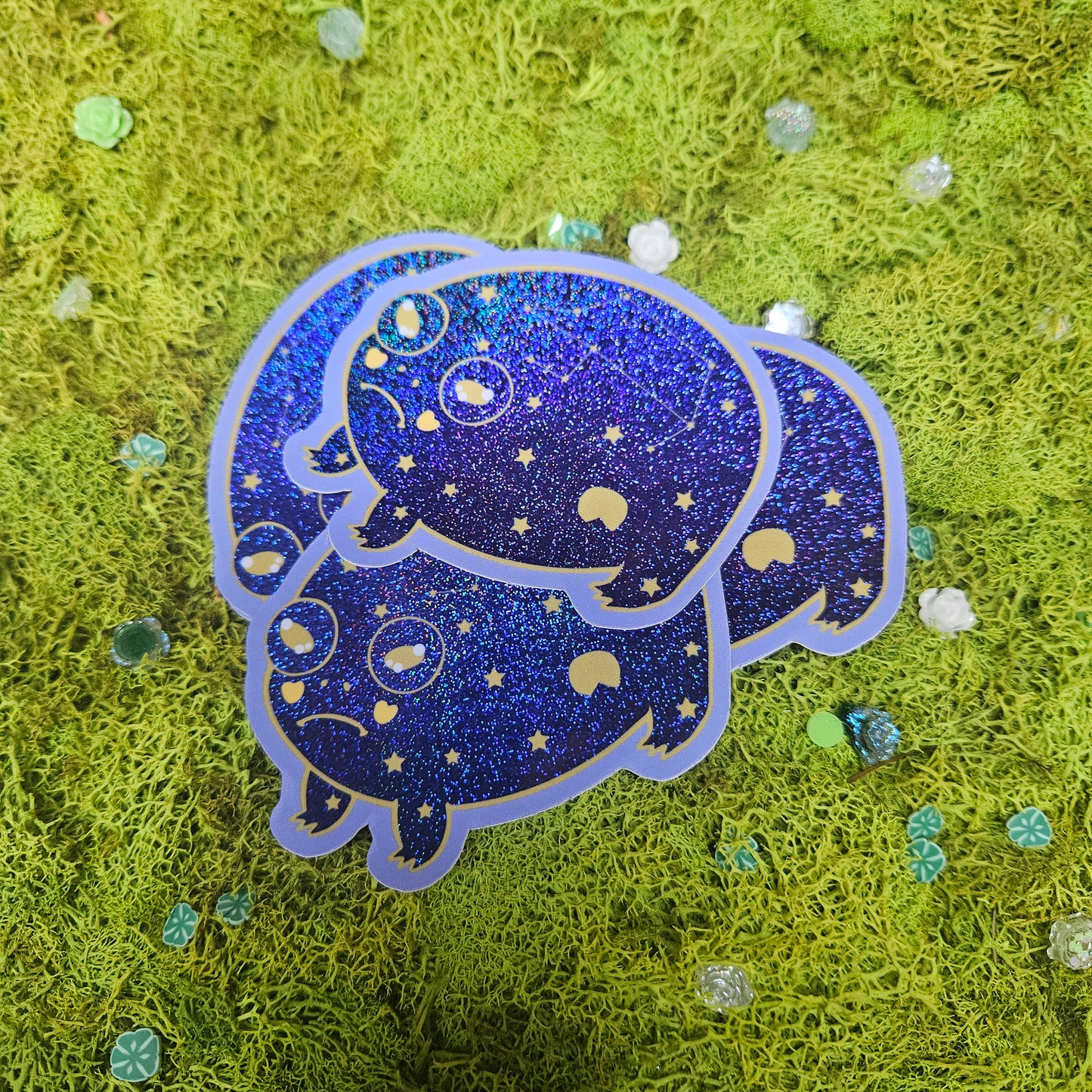 Night Sky Reggie Glitter Sticker