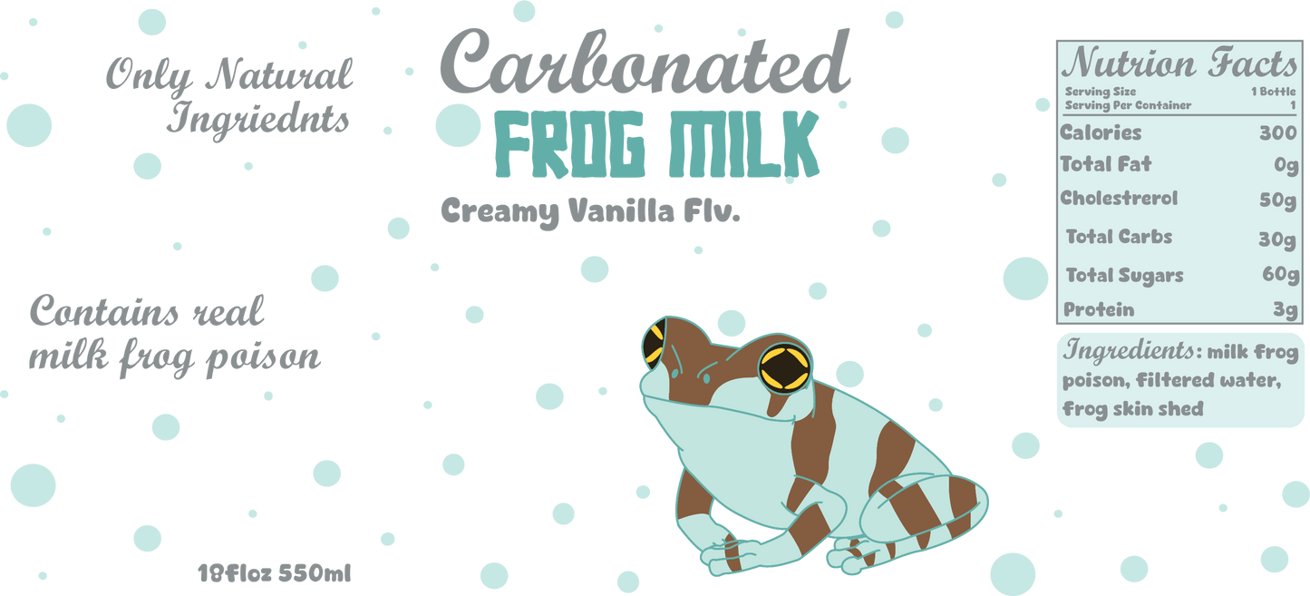 Carbonated Frog Milk - Milk Glass