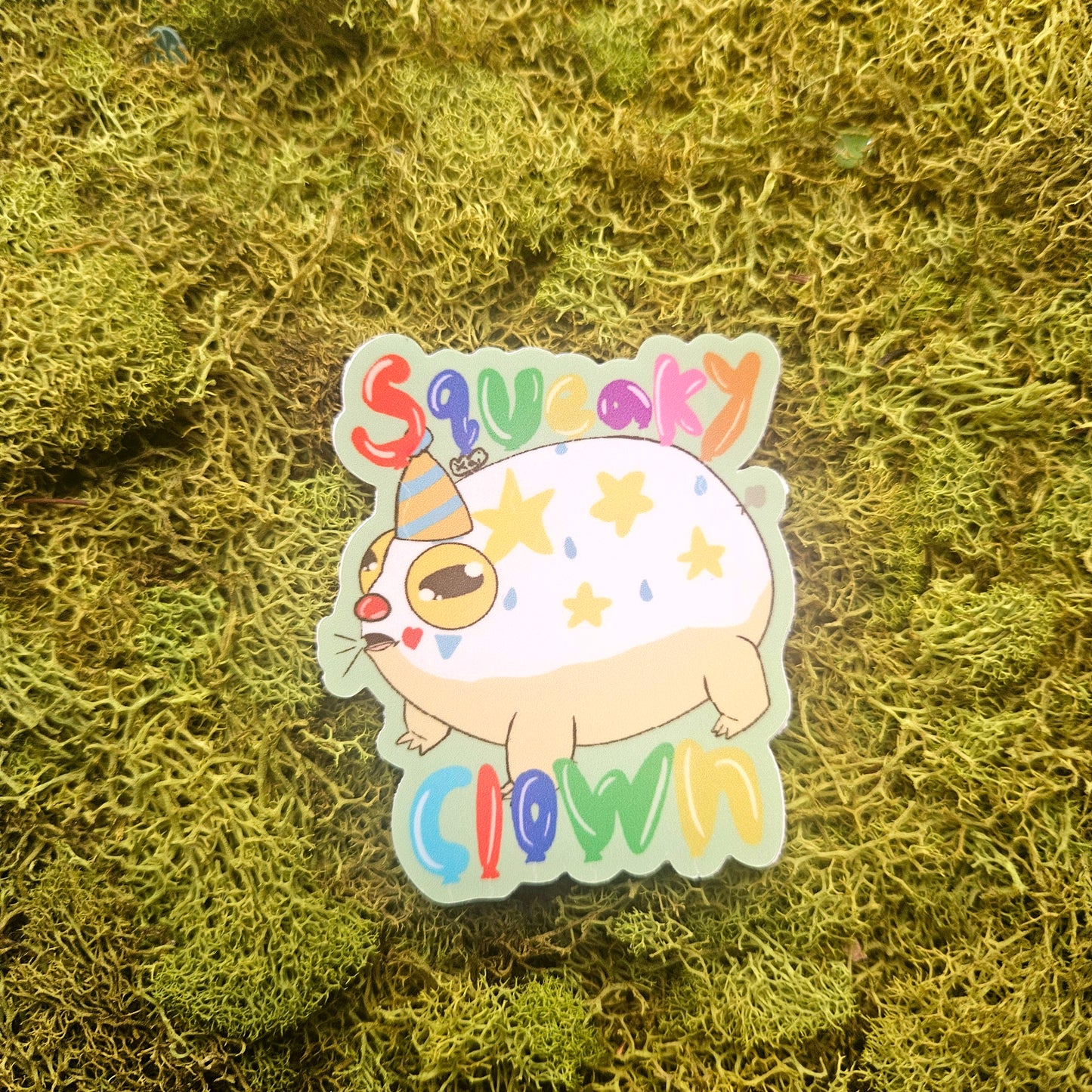 Squeaky Clown Vinyl Sticker
