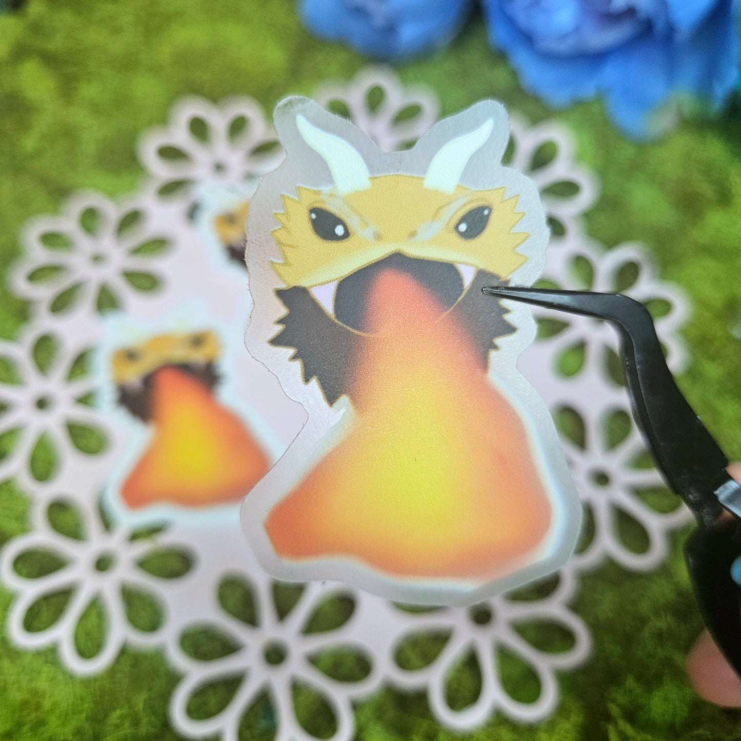 Fire-breathing "Dragon" Vinyl Sticker