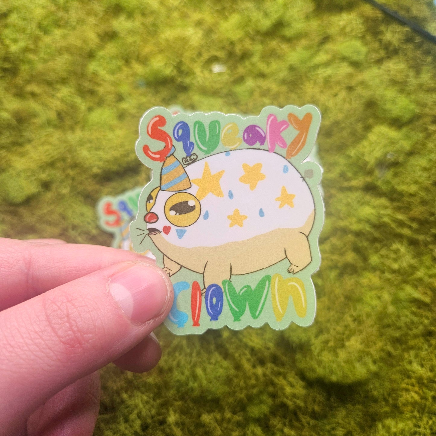 Squeaky Clown Vinyl Sticker