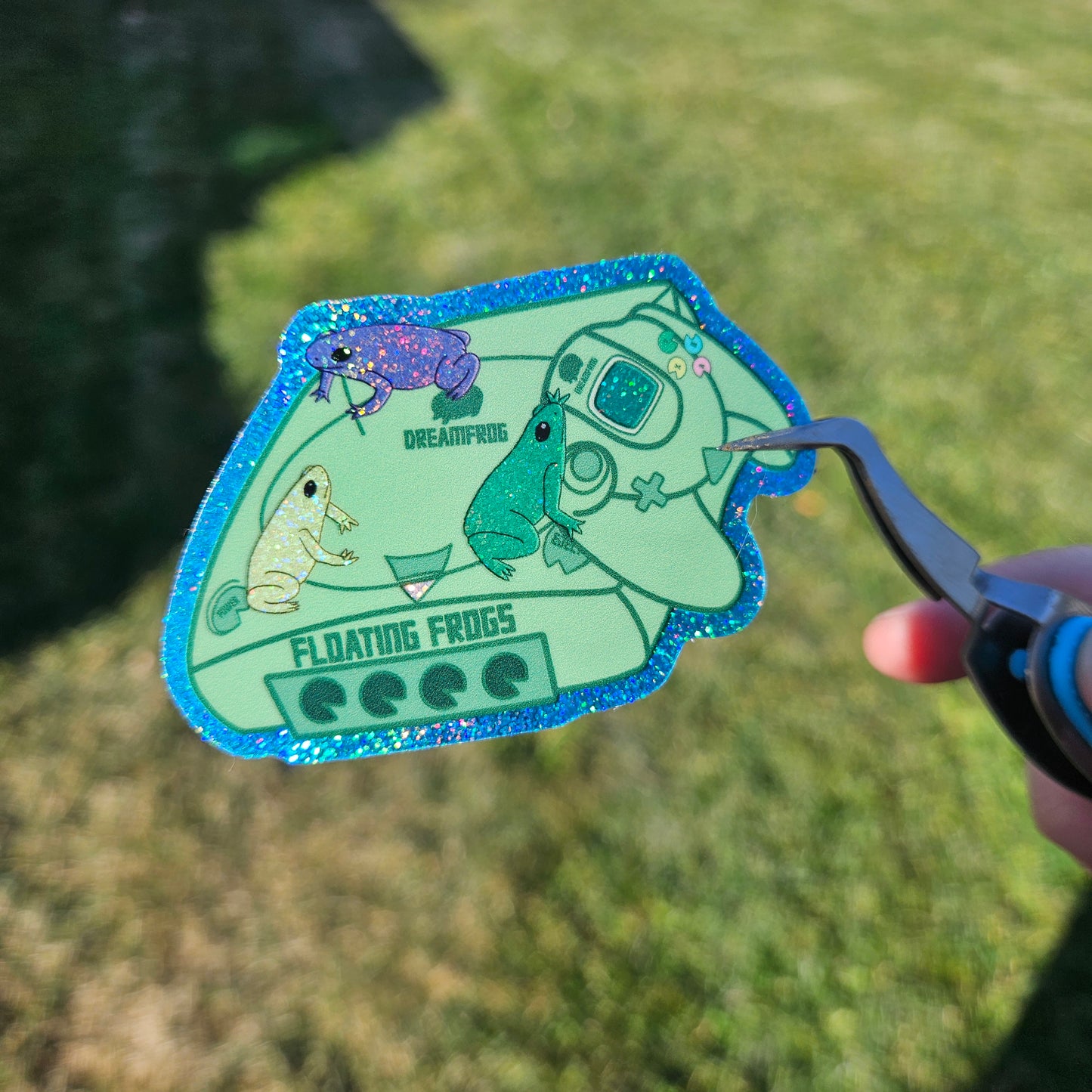 "Dreamfrog" Huge Glitter Sticker