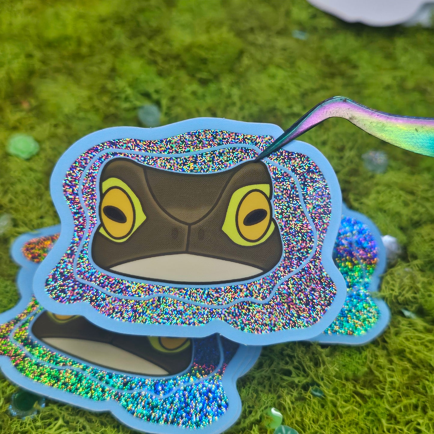 Peaking Toad Vinyl Sticker