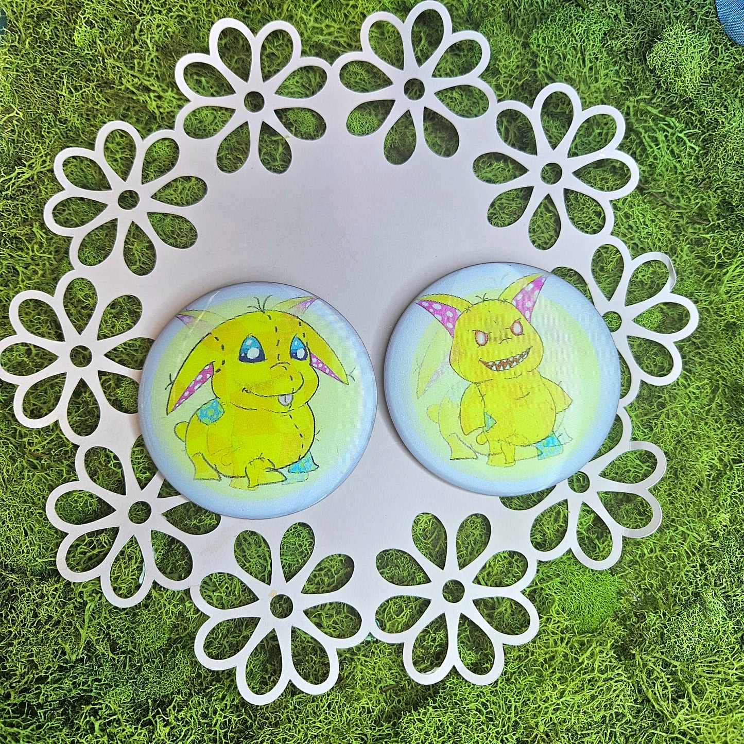 Plush Puppy Lenticular Button