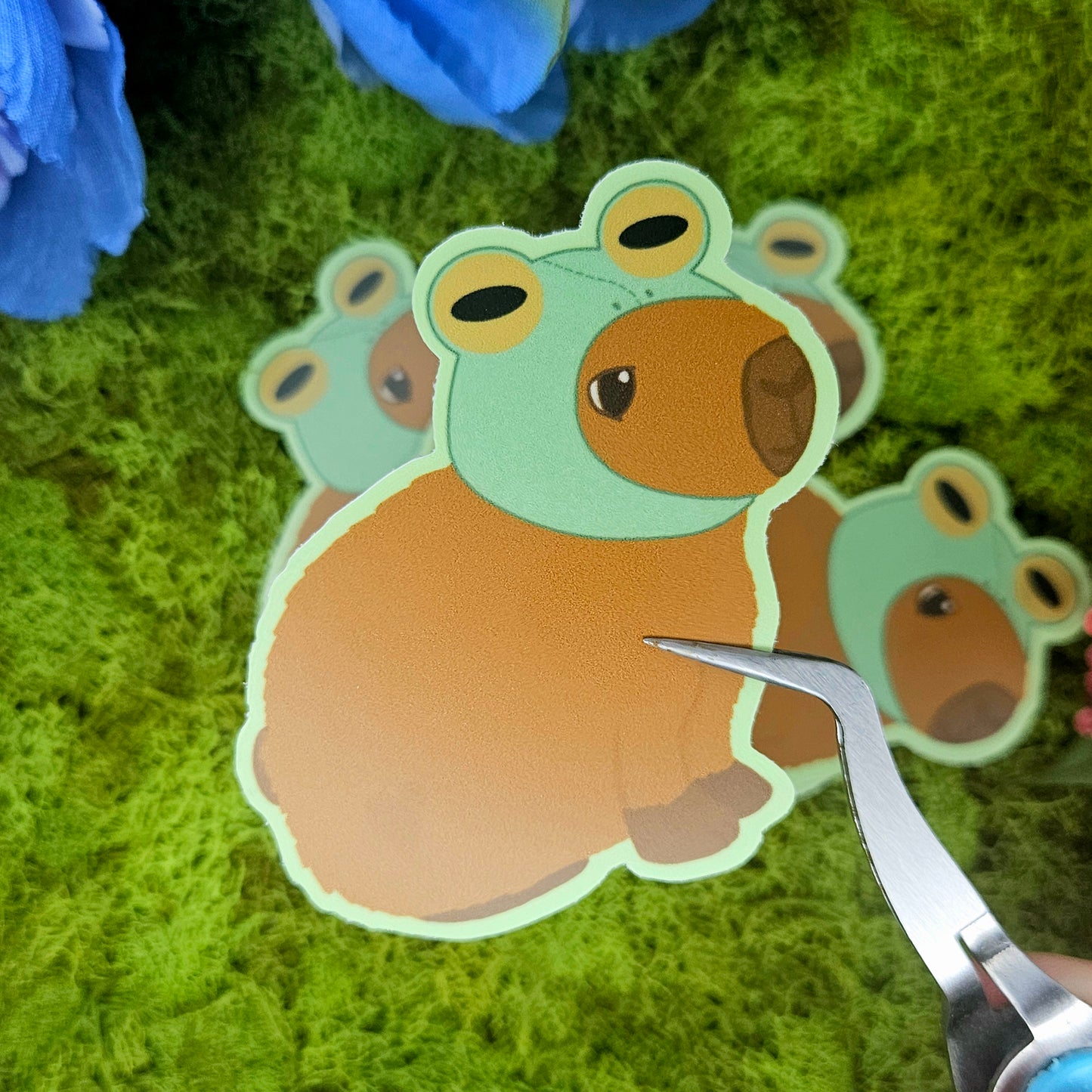 Frog Hat Barry Vinyl Sticker