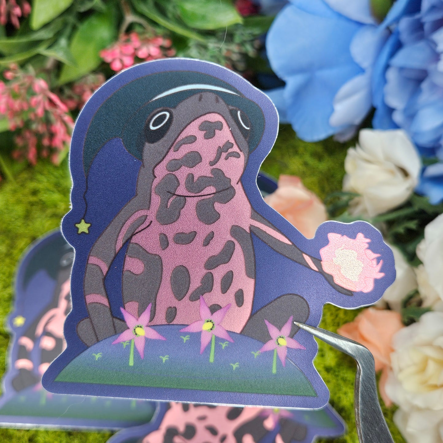 Warlock Frog Matte Chrome Sticker