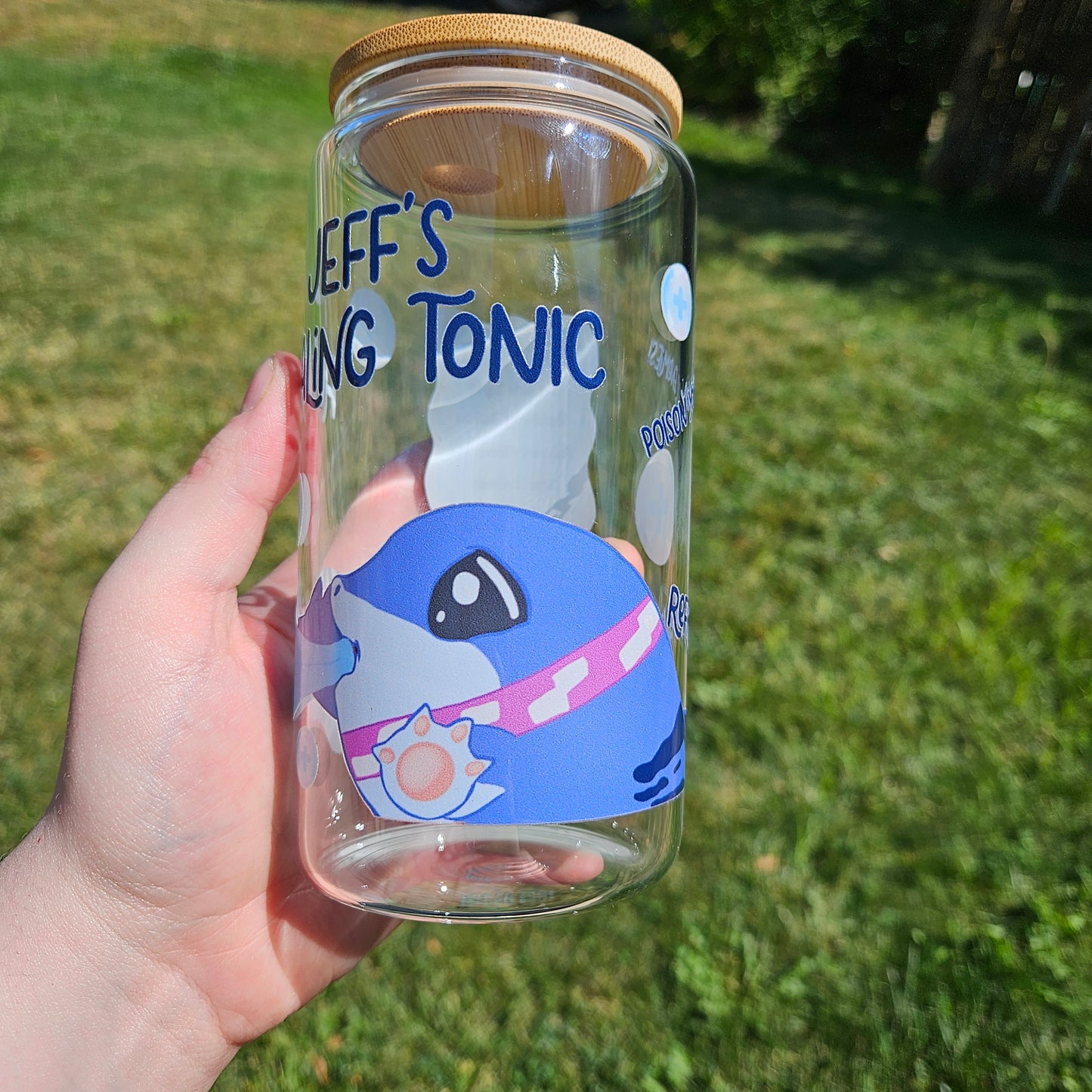 Jeffy's Healing Tonic Glass Can