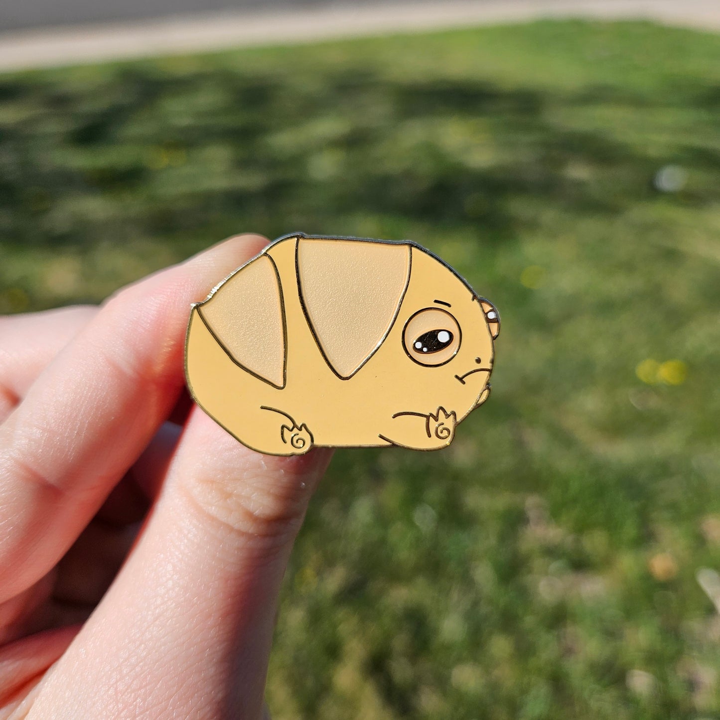 "Sour"dough Loaf Frog Enamel Pin