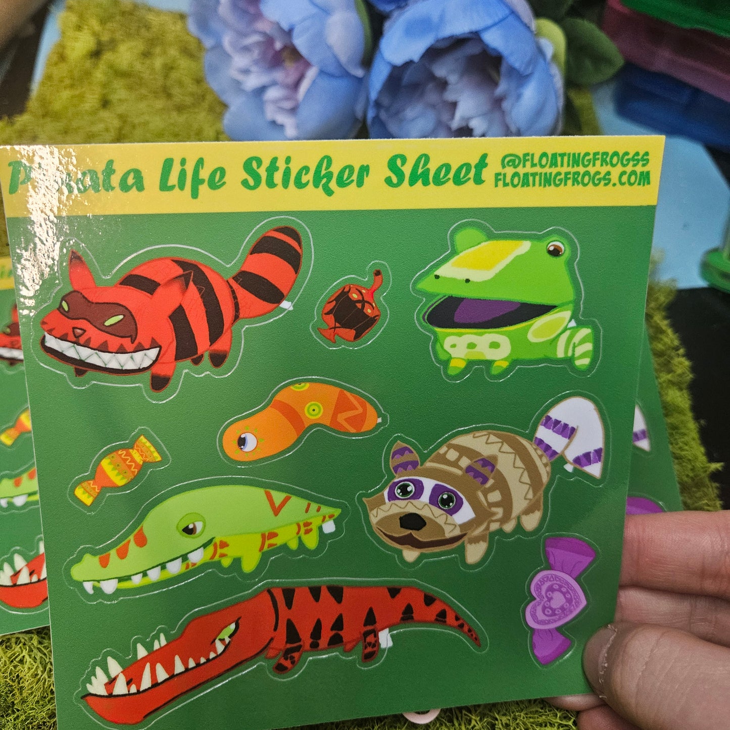 Party Pinatas Vinyl Sticker Sheet