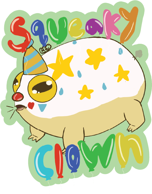 Squeaky Clown Vinyl Sticker