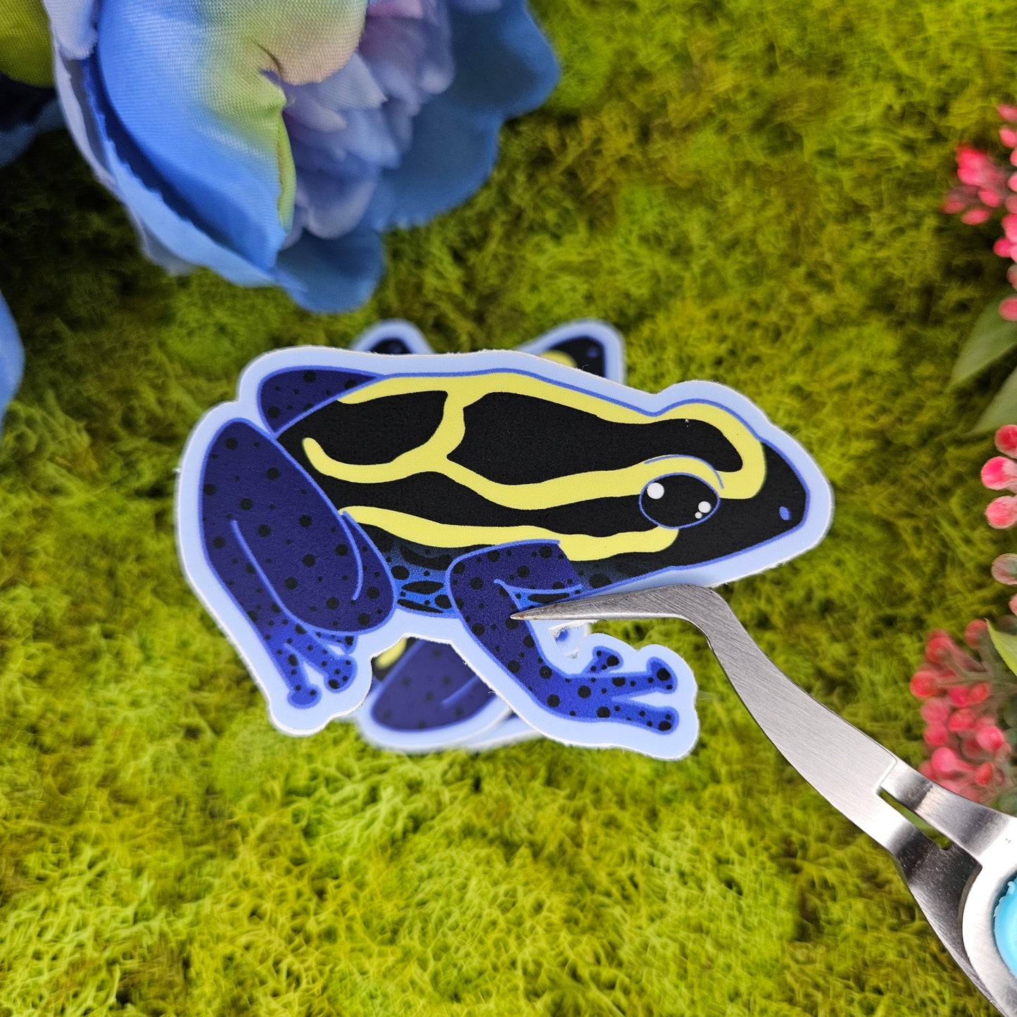 Dyeing Dart Frog Vinyl Sticker