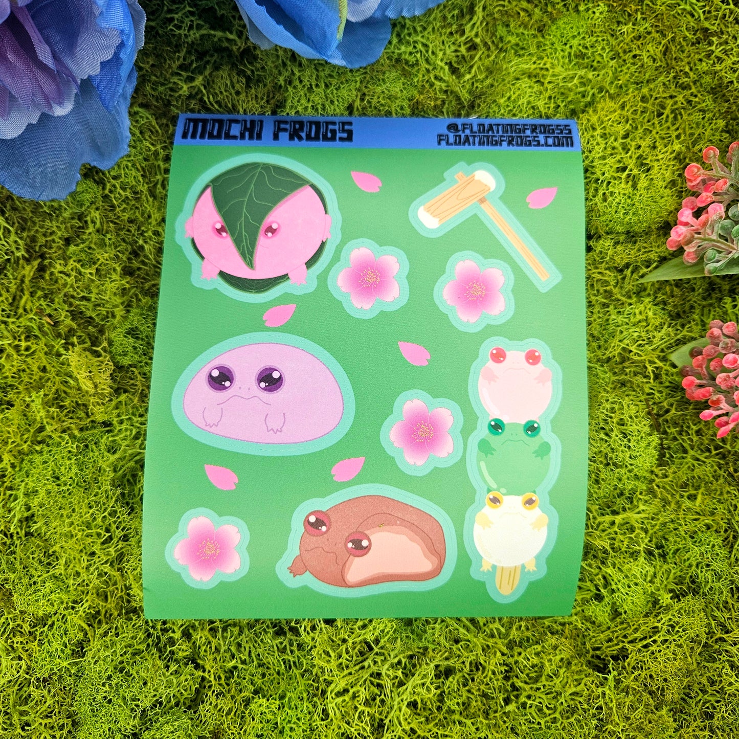 Mochi Frogs Vinyl sticker sheet