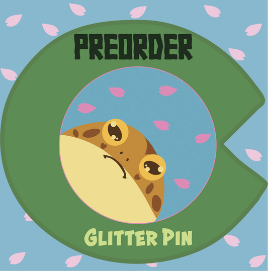 PREORDER - Peaking Reggie Glitter Enamel Pin