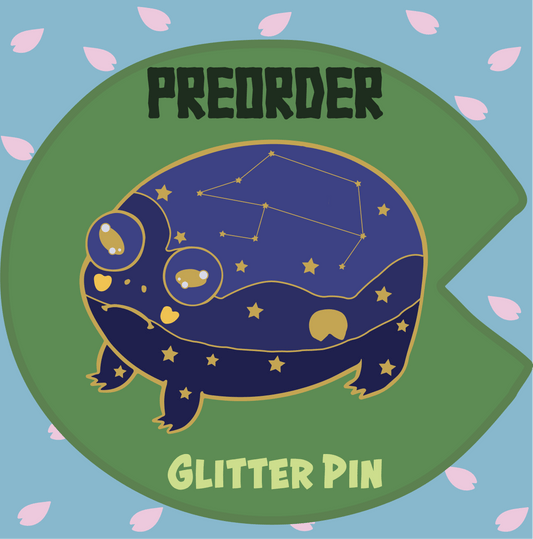 PREORDER - Night Sky Reggie Glitter Enamel Pin