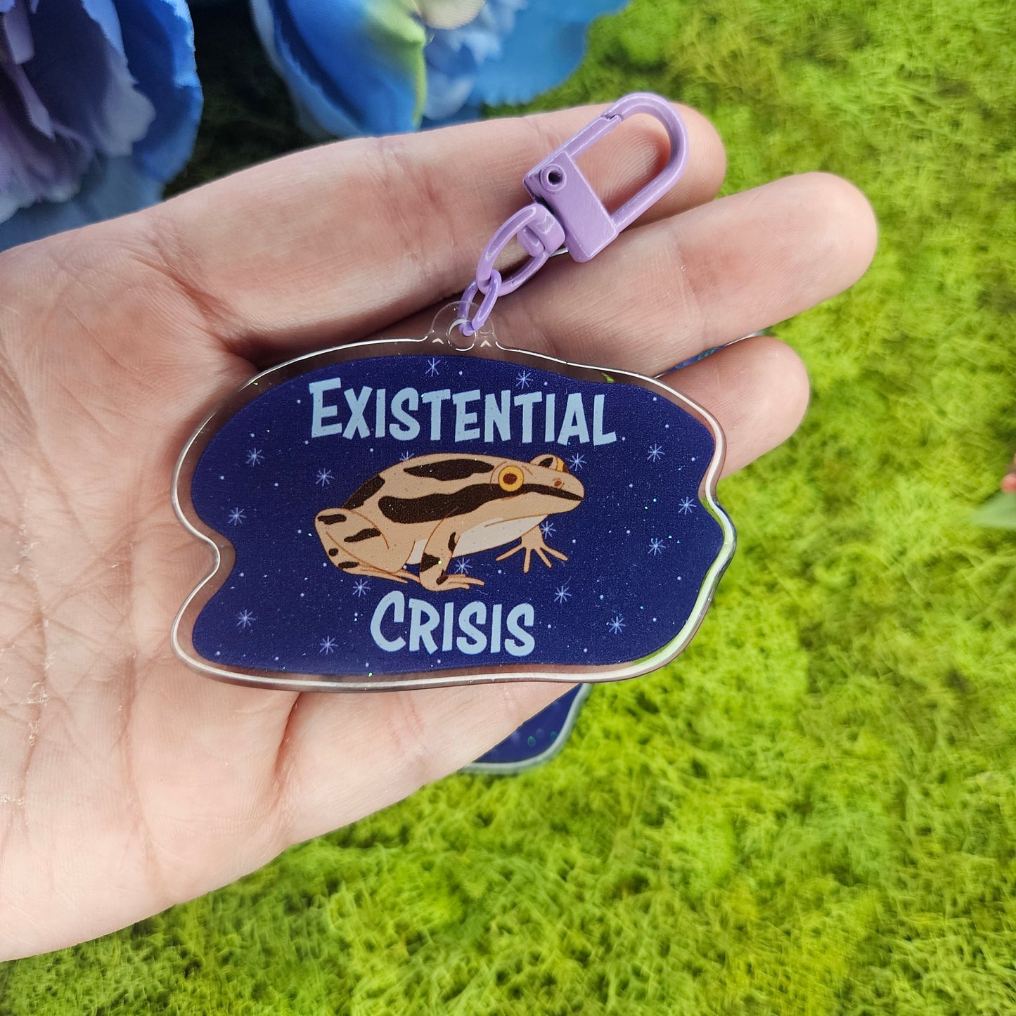 Existential Frog Acrylic Keychain