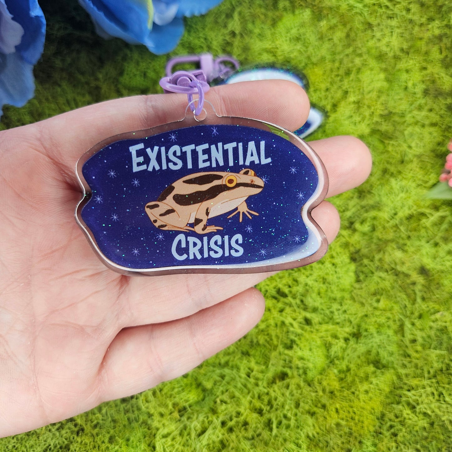 Existential Frog Acrylic Keychain