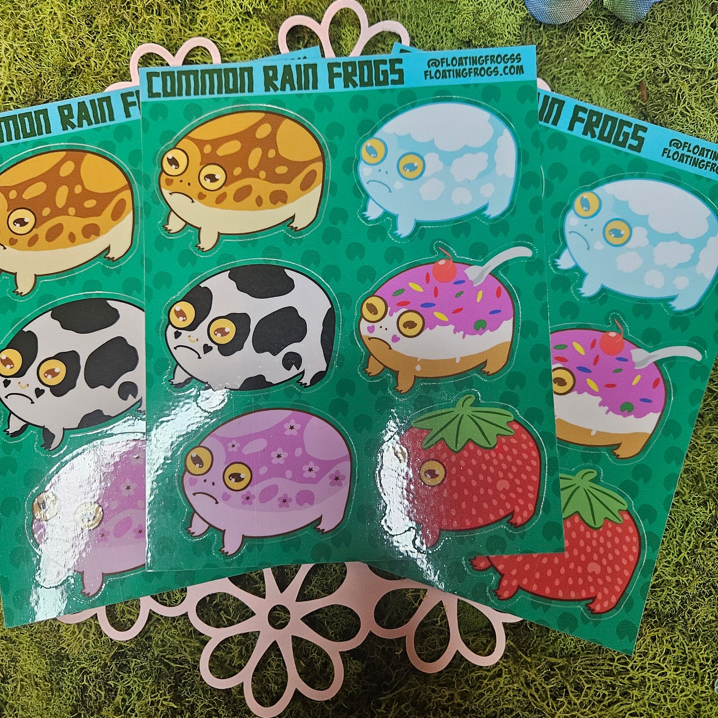 Reggie the Common rainfrog sticker sheet