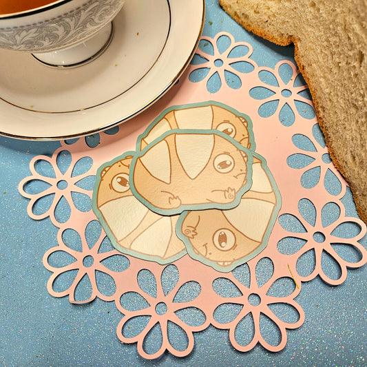 "Sour"dough loaf frog vinyl sticker