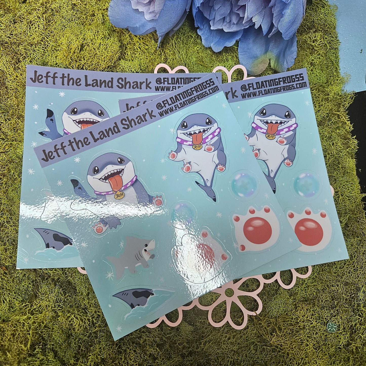 Jeffy Shark Vinyl Sticker Sheet