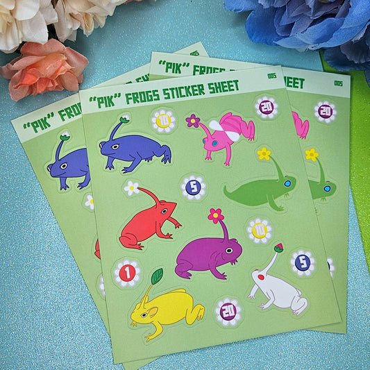 Pik Pik Frogs Sticker Sheet