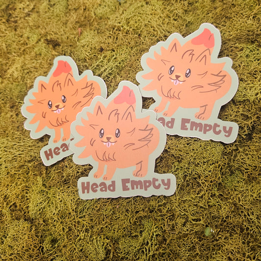 Head Empty PomPom Vinyl Sticker
