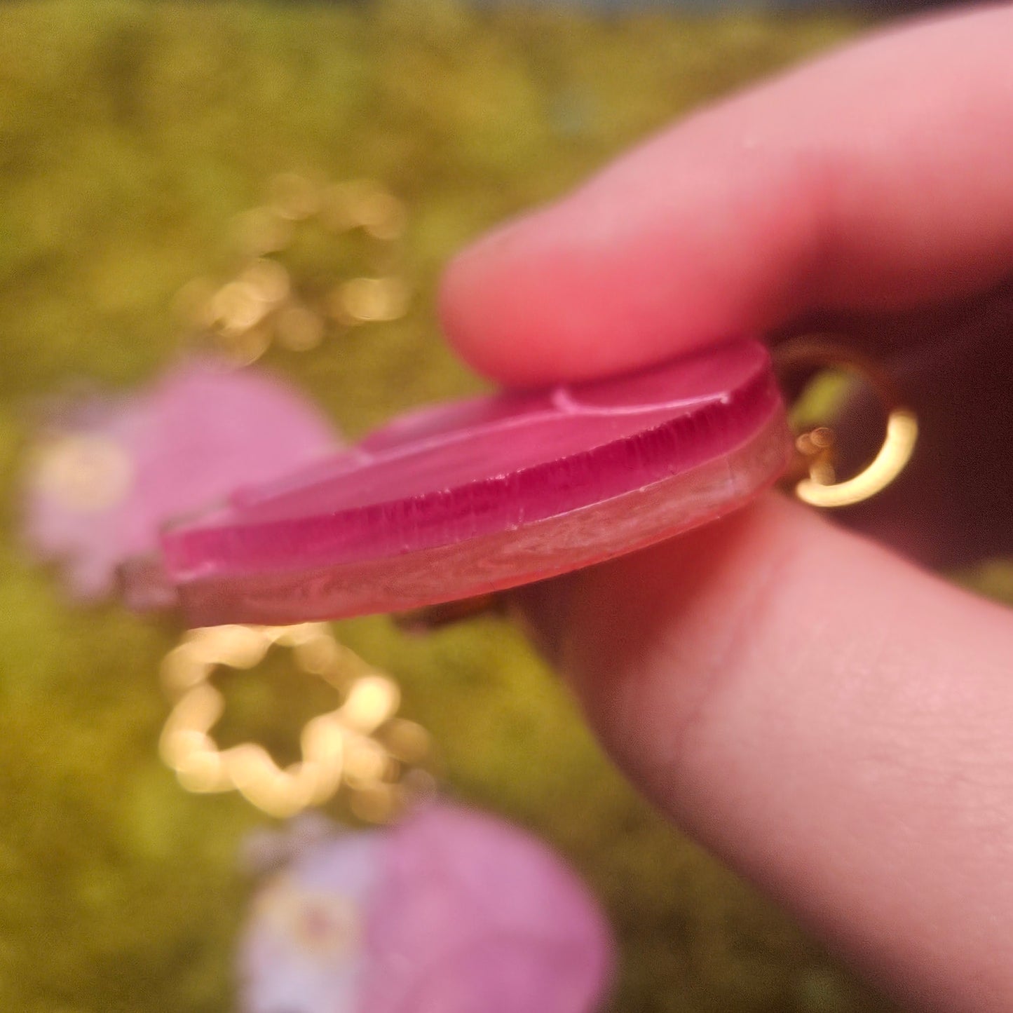 Sakura Faerie Frog Acrylic keychain