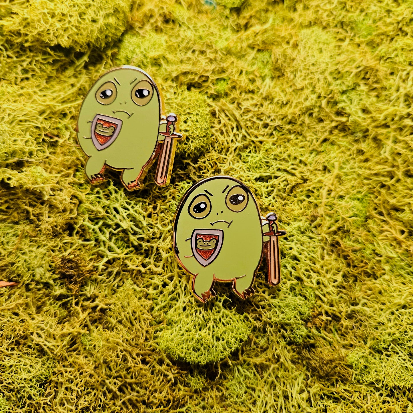 Warrior Frog Enamel Pin