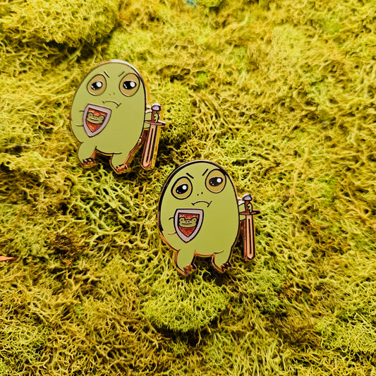 Warrior Frog Enamel Pin