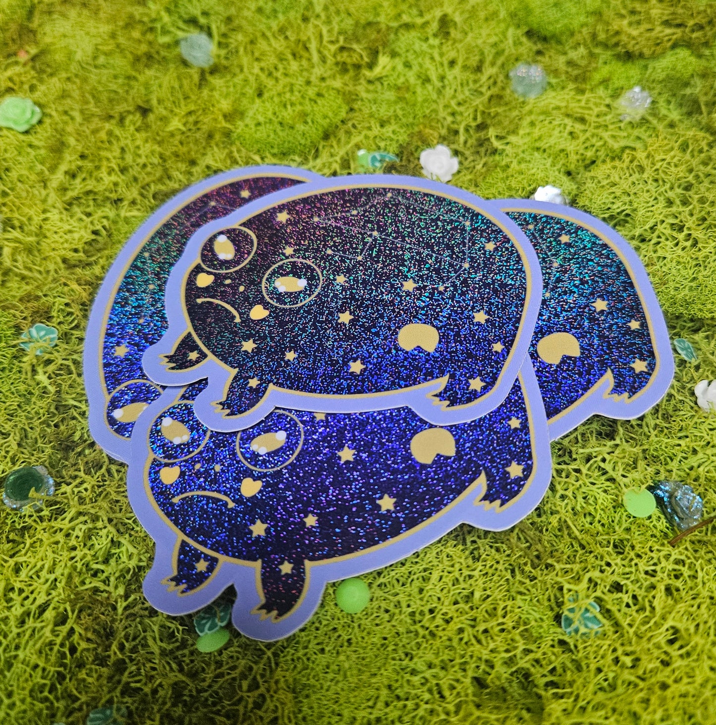 Night Sky Reggie Glitter Sticker