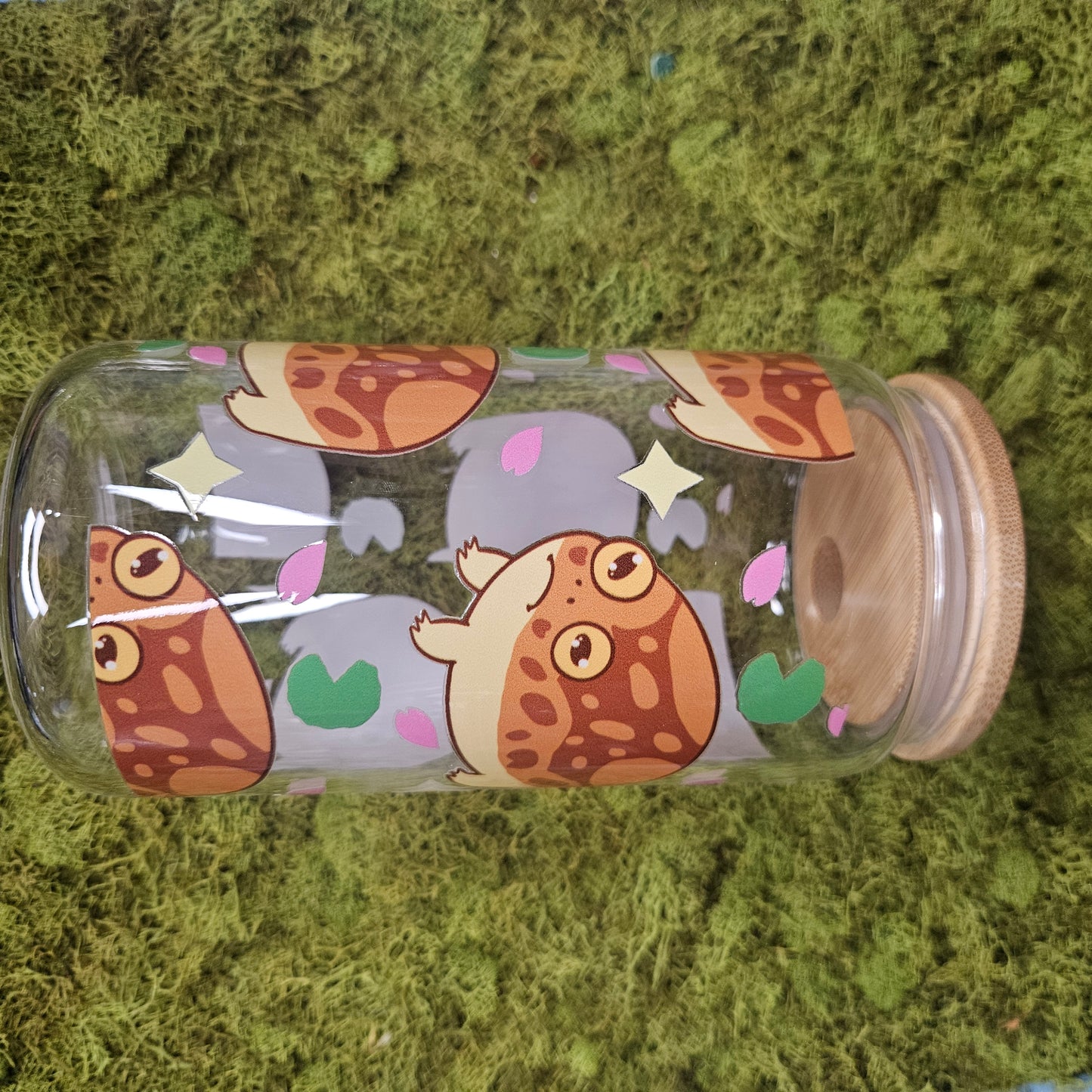Reggie Pattern Glass Can
