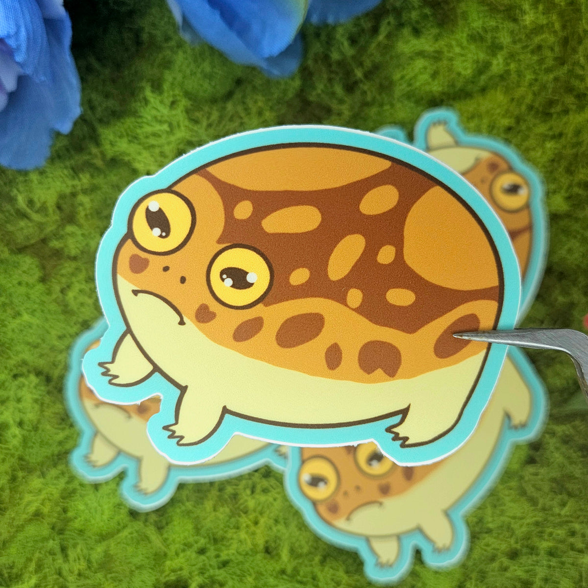Reggie Sticker Reggie the Common Rain frog vinyl Sticker – Floating Frogs
