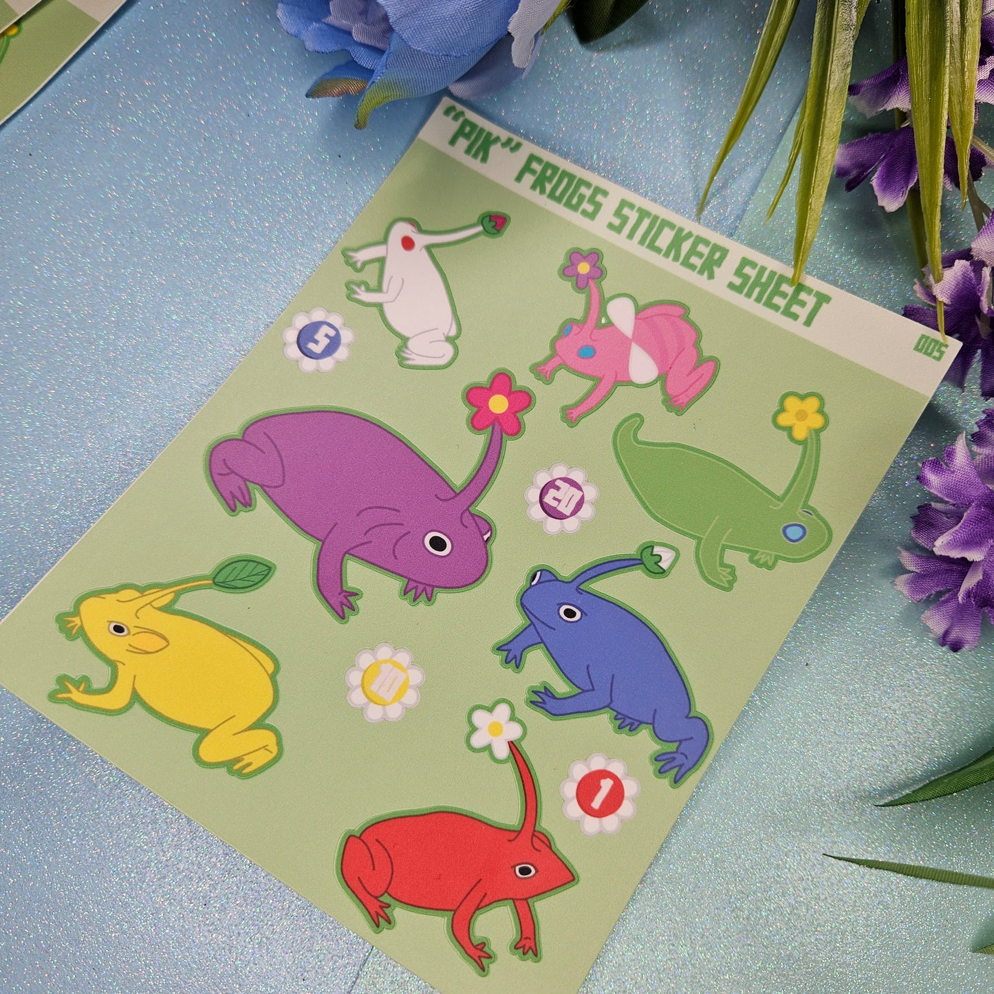 "Pik" Frogs Sticker Sheet
