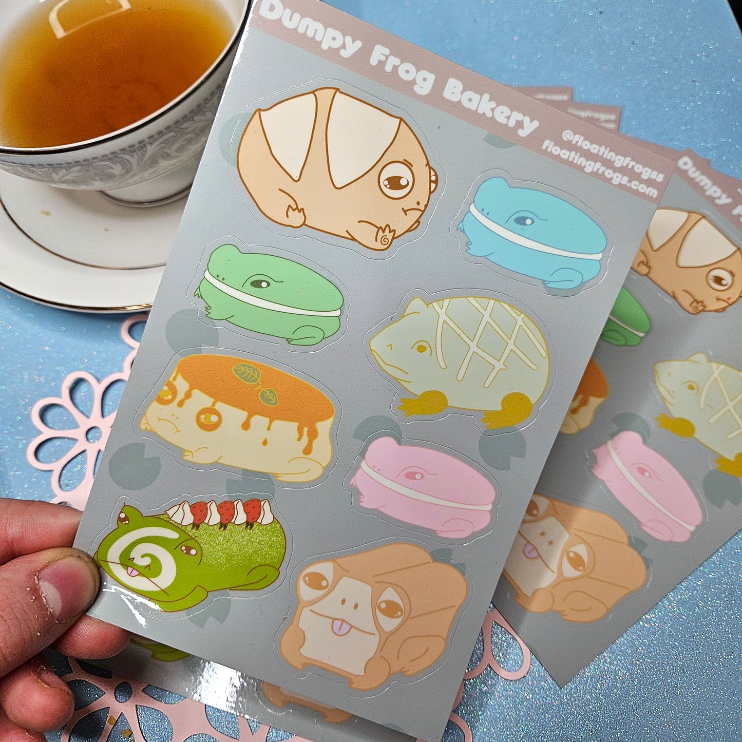Dumpy Frog Bakery Vinyl Sticker Sheet