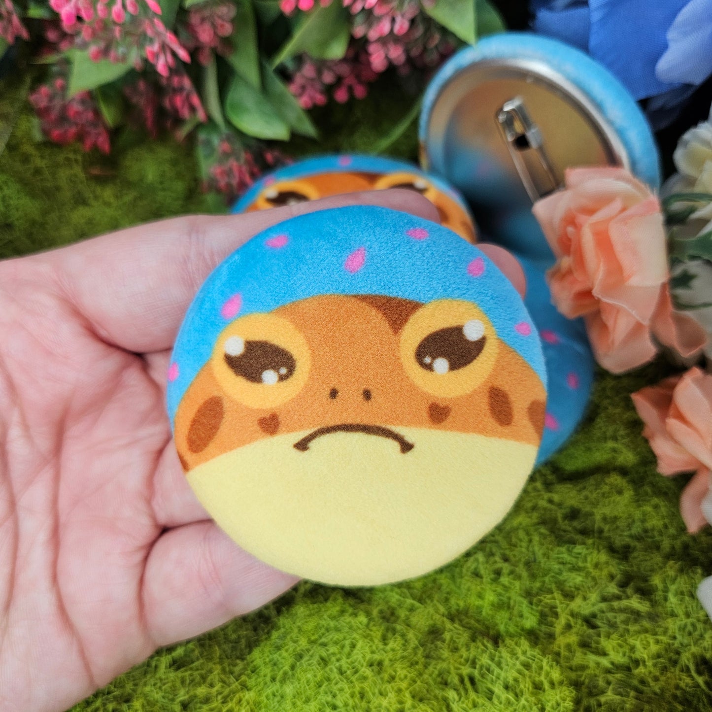 Peaking Reggie Plush Button